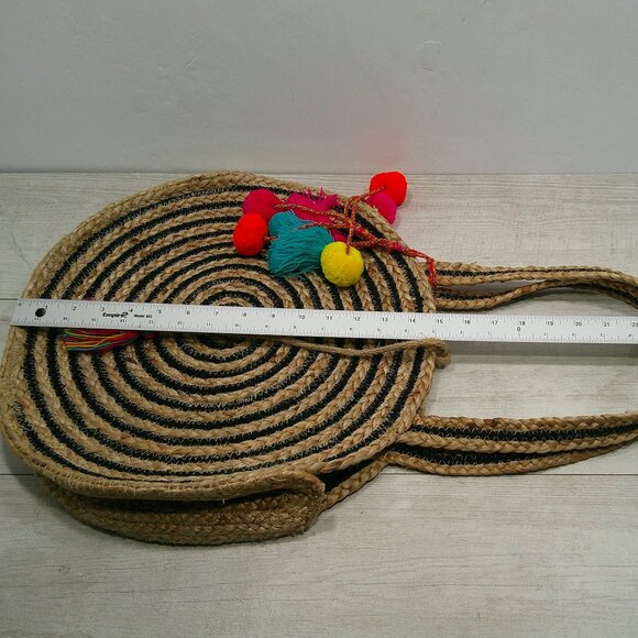 A&B America & Beyond Handcrafted Woven Rope Summer Boho Bohemian Jute Bag| Purse - Picture 10 of 12